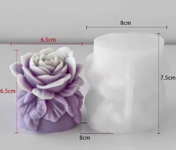 Molde con forma de flor de rosa Nº 365