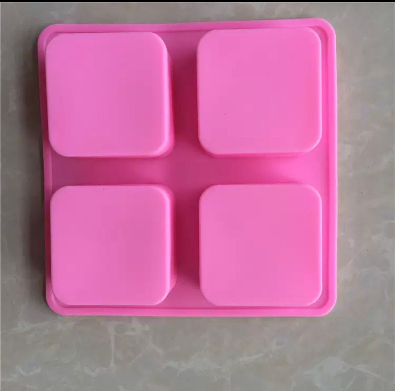 🧼✨ Molde de Silicona para Jabón Cuadrado x 4 – Cód. 582 ✨🧼