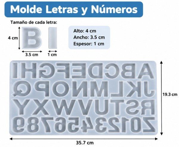 🔤 Molde Abecedario con Números – Cod. 632 🔢