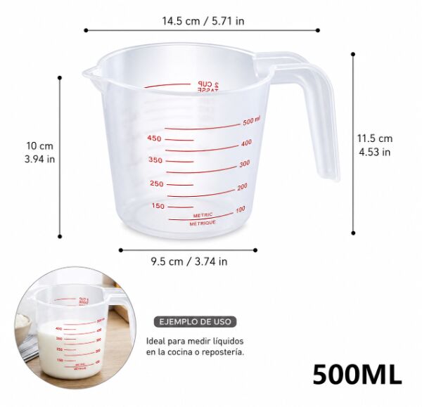 🥛 Jarra Medidora 500 cc ✨
