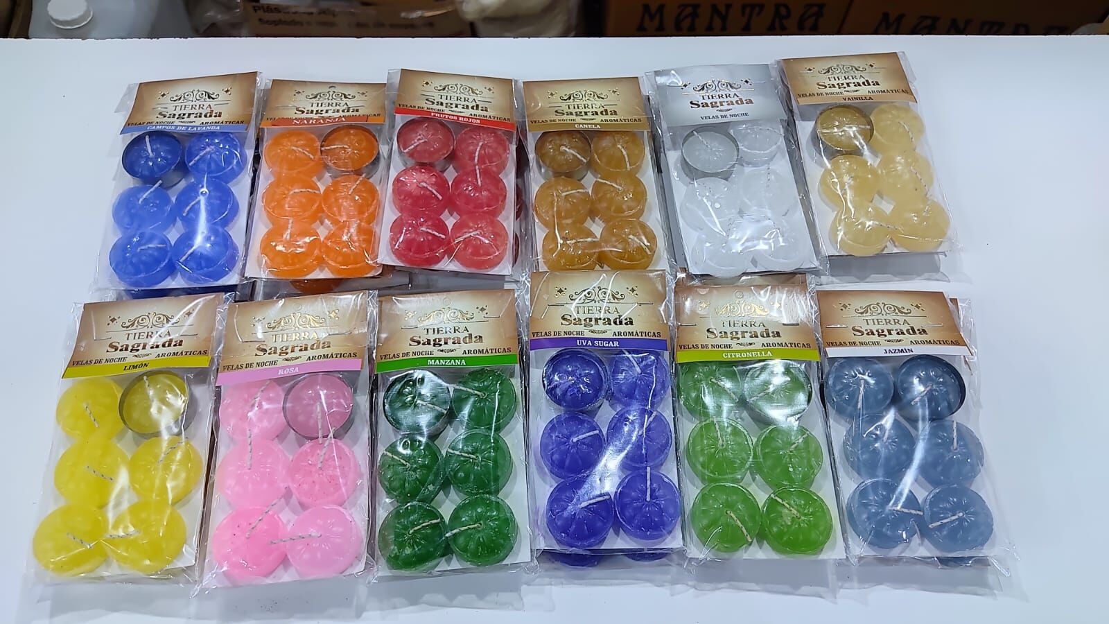🕯️🌸 Velas de Noche Aromáticas Tierra Sagrada – Caja x6 ✨