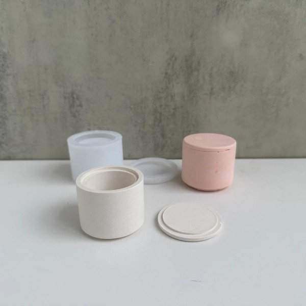 💍✨ Molde de Silicona Alhajero Redondo Pequeño con Tapa ✨💍