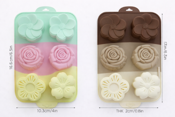 🌹✨ Molde Flor Rosa x6 Cod. 379 💐