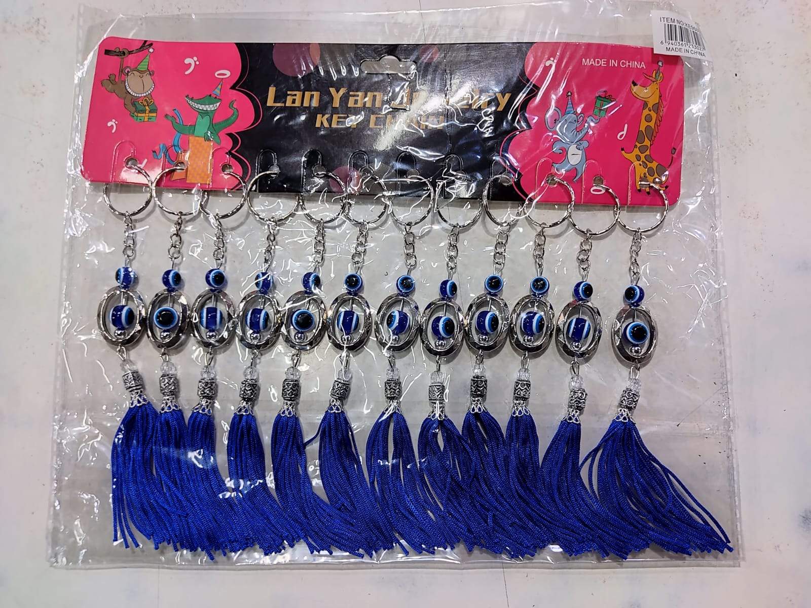 ✨ LLAVEROS OVALADOS CON OJO TURCO – PACK x12 ✨