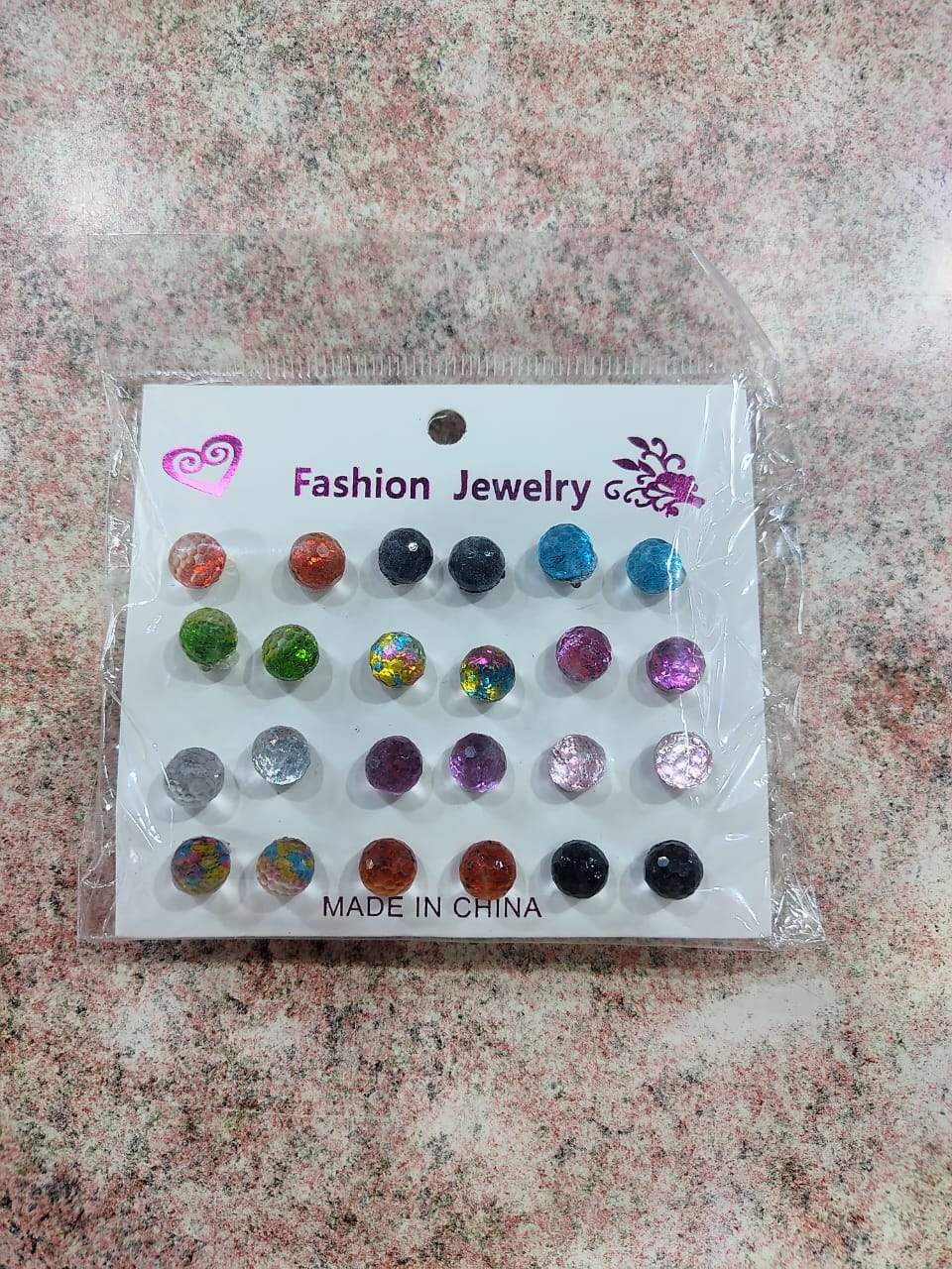 Blister de aros perla en distintos colores (Pack x12 pares) 🌈✨