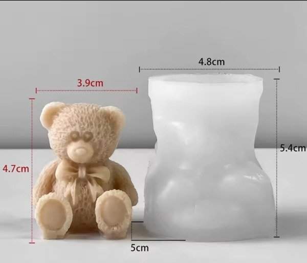 🧸🎀✨ Molde Oso con Moño Cod. 393 💫