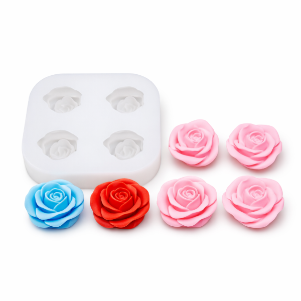 🌹🌹 Molde con forma de cuatro rosas – Cod. 446 🌹🌹