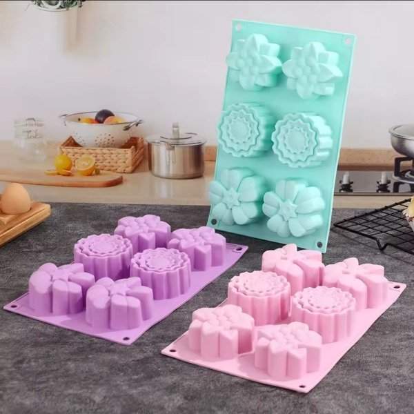 🌸✨ Molde Flor Decorada x6 Cod. 381 💐