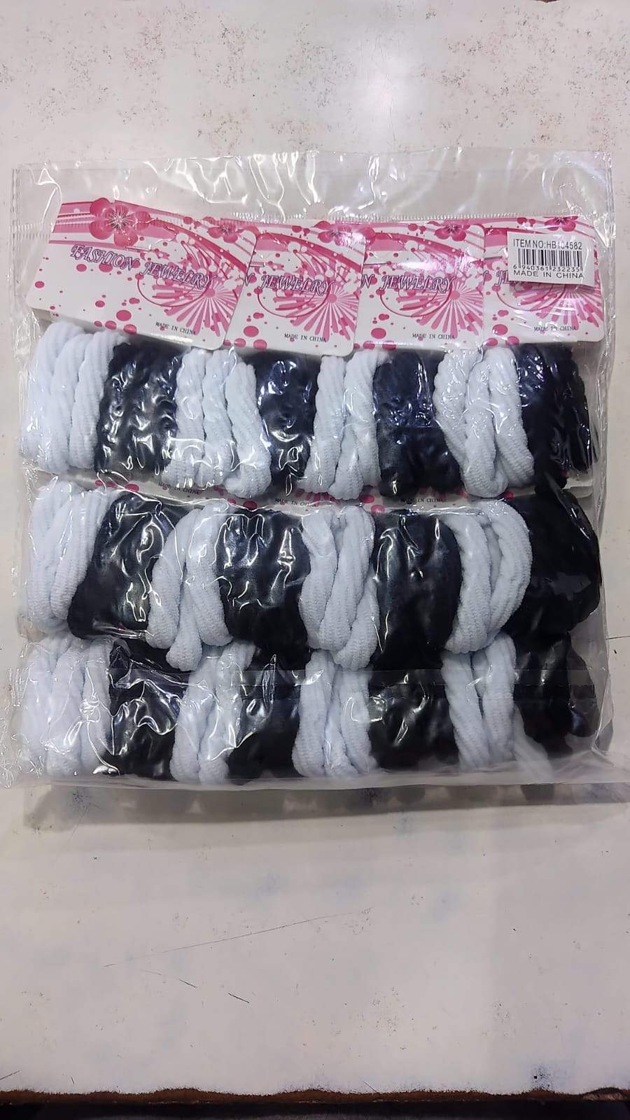 🎀 Docena de Coleros Medianos Blanco y Negro 🎀