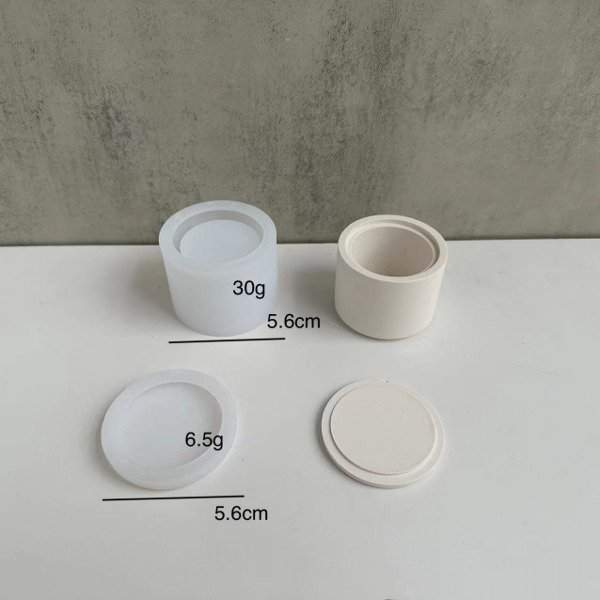 💍✨ Molde de Silicona Alhajero Redondo Pequeño con Tapa ✨💍