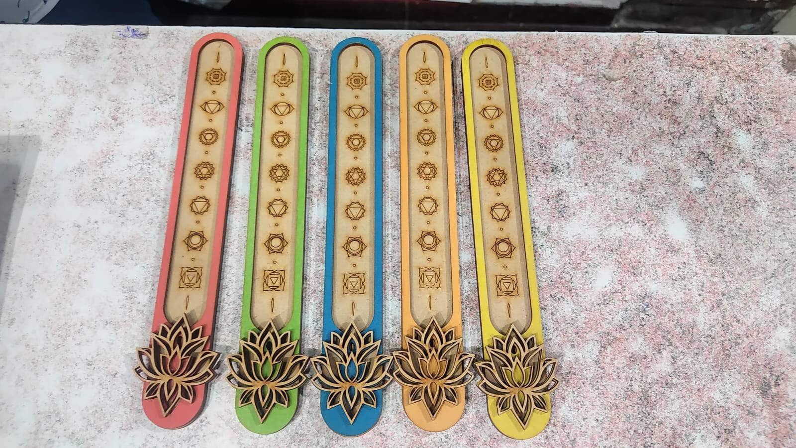 🌸 Porta Sahumerio 7 Chakras con Flor de Loto 🌈